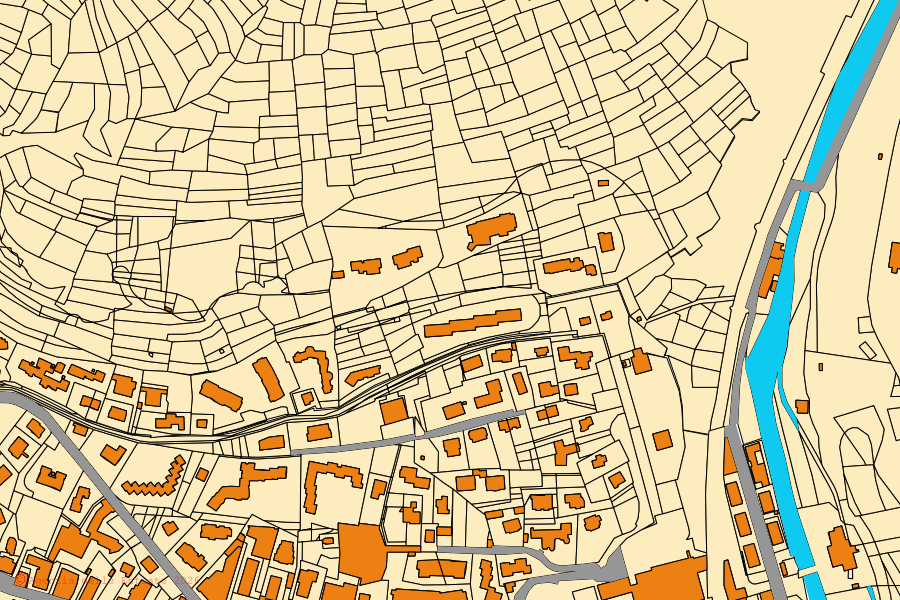 Cadastral map of the centre of Bardonecchia: parcels and buildings, Agenzia delle Entrate cartography