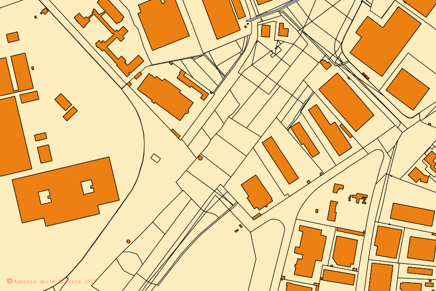 Cadastral map of the centre of Bari: parcels and buildings, Agenzia delle Entrate cartography