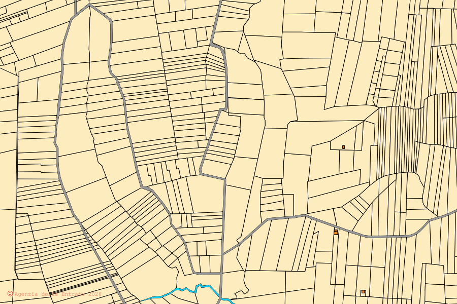 Cadastral map of the centre of Bogogno: parcels and buildings, Agenzia delle Entrate cartography