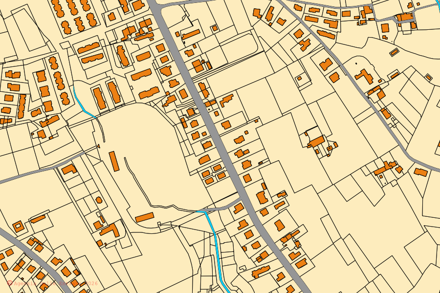 Cadastral map of the centre of Buggiano: parcels and buildings, Agenzia delle Entrate cartography