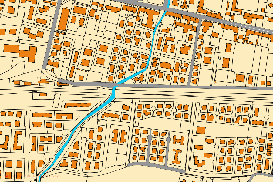 Cadastral map of the centre of Caldiero: parcels and buildings, Agenzia delle Entrate cartography