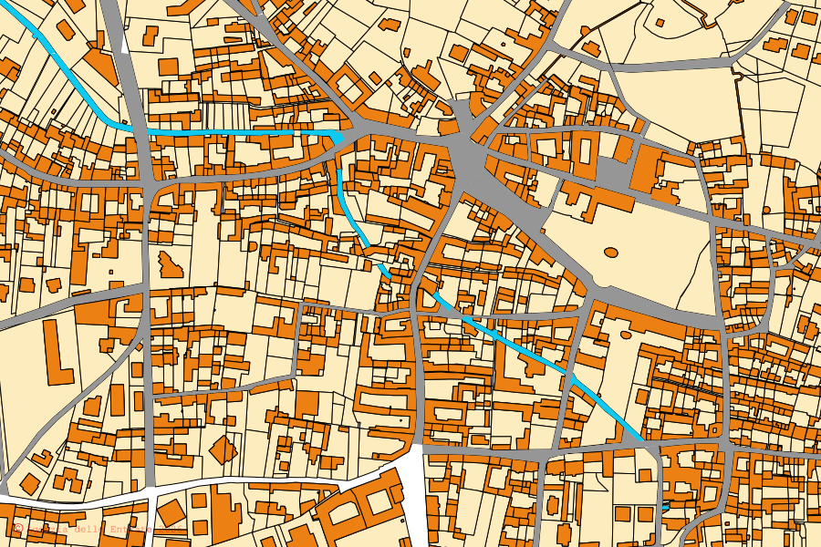 Cadastral map of the centre of Caluso: parcels and buildings, Agenzia delle Entrate cartography
