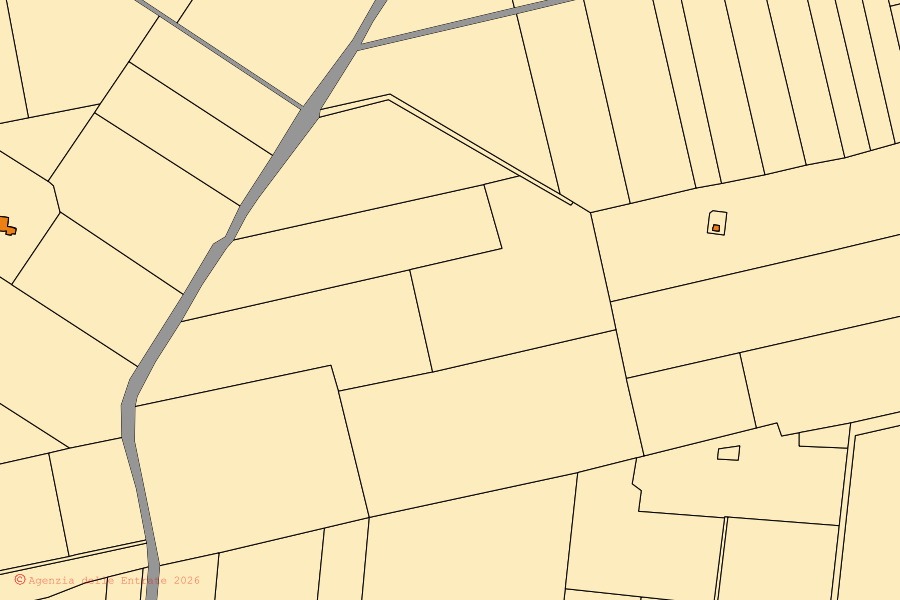 Cadastral map of the centre of Capalbio: parcels and buildings, Agenzia delle Entrate cartography