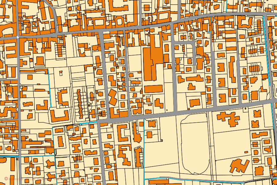 Cadastral map of the centre of Carugate: parcels and buildings, Agenzia delle Entrate cartography