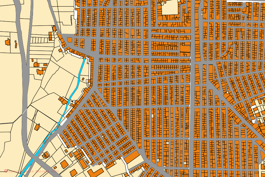 Cadastral map of the centre of Castellammare del Golfo: parcels and buildings, Agenzia delle Entrate cartography
