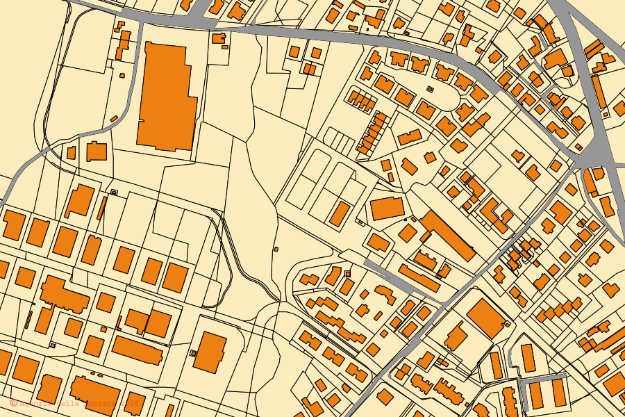Cadastral map of the centre of Castiglion Fiorentino: parcels and buildings, Agenzia delle Entrate cartography