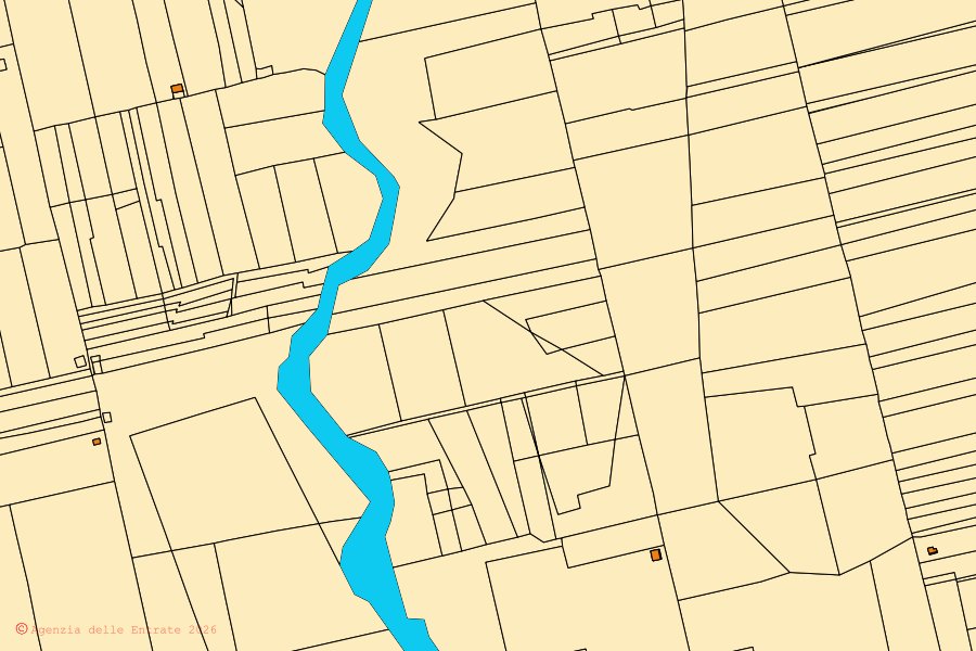 Cadastral map of the centre of Centuripe: parcels and buildings, Agenzia delle Entrate cartography