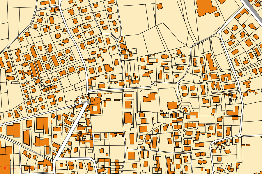 Cadastral map of the centre of Cermenate: parcels and buildings, Agenzia delle Entrate cartography