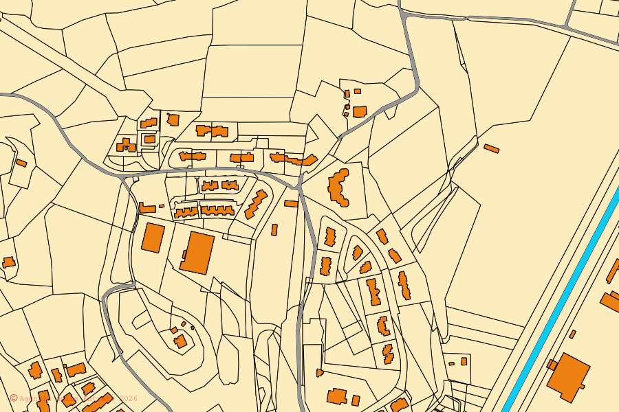 Cadastral map of the centre of Chiusi: parcels and buildings, Agenzia delle Entrate cartography