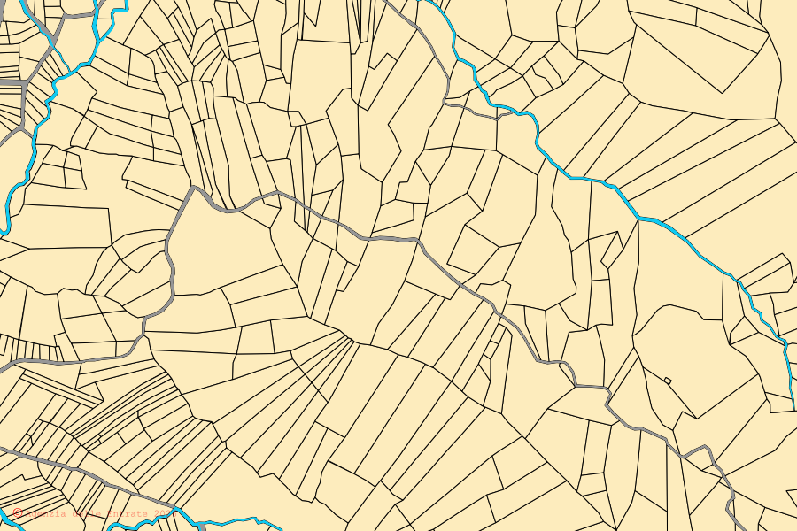 Cadastral map of the centre of Collalto Sabino: parcels and buildings, Agenzia delle Entrate cartography