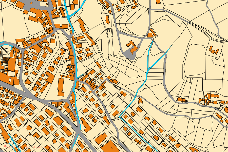 Cadastral map of the centre of Cornedo Vicentino: parcels and buildings, Agenzia delle Entrate cartography