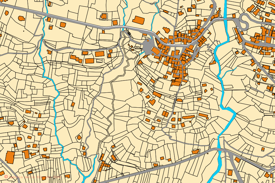Cadastral map of the centre of Craveggia: parcels and buildings, Agenzia delle Entrate cartography