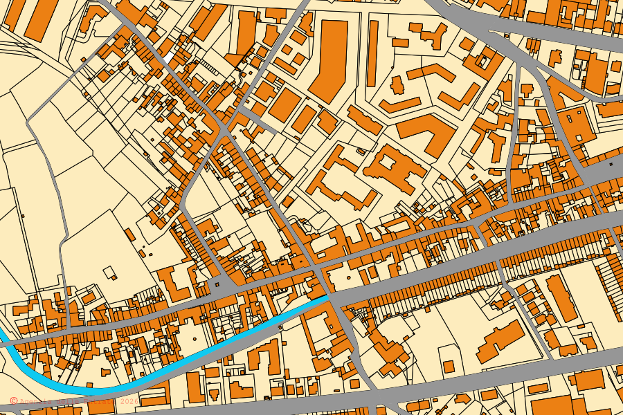 Cadastral map of the centre of Firenze: parcels and buildings, Agenzia delle Entrate cartography