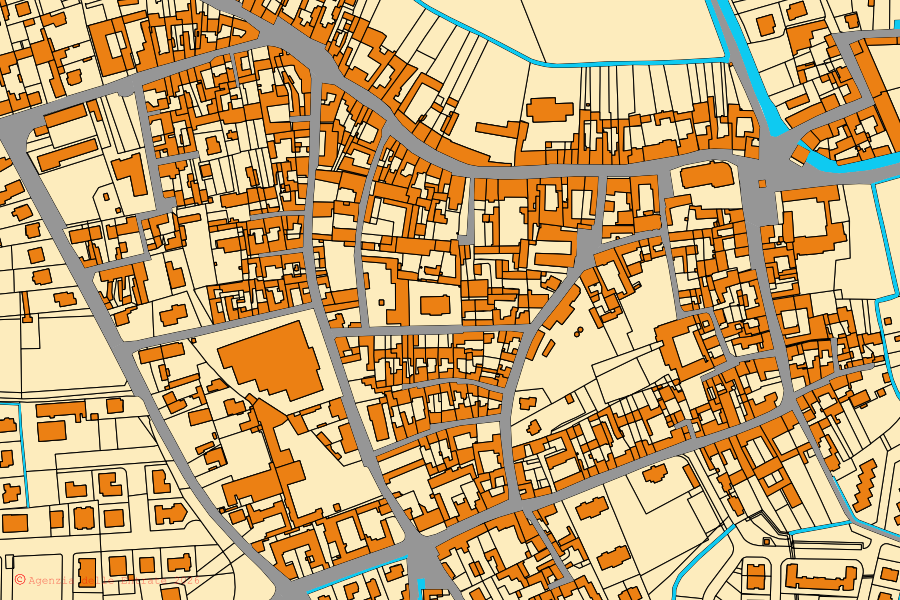 Cadastral map of the centre of Gambara: parcels and buildings, Agenzia delle Entrate cartography