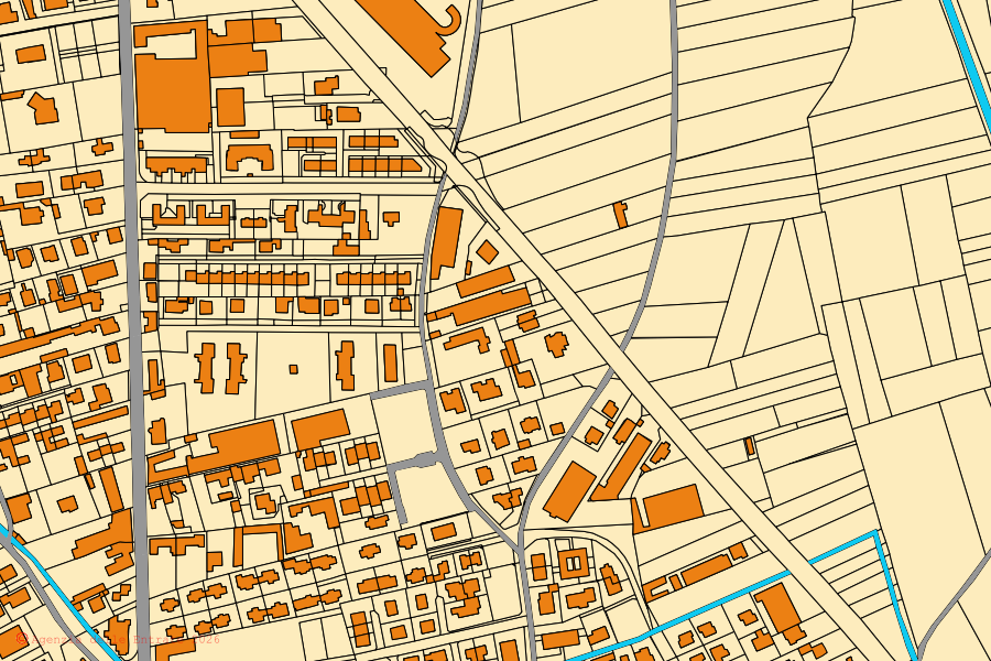 Cadastral map of the centre of Gambolò: parcels and buildings, Agenzia delle Entrate cartography