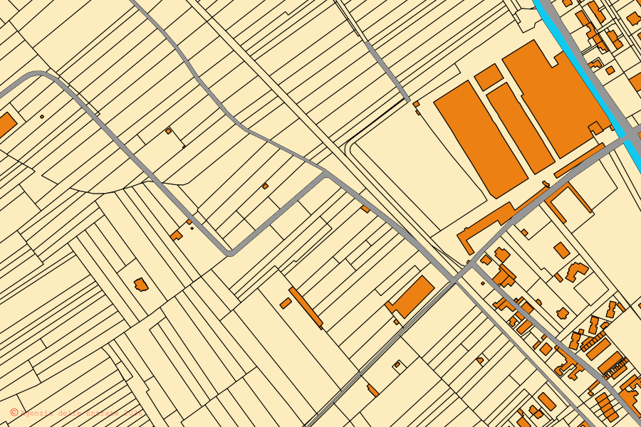 Cadastral map of the centre of Ghemme: parcels and buildings, Agenzia delle Entrate cartography