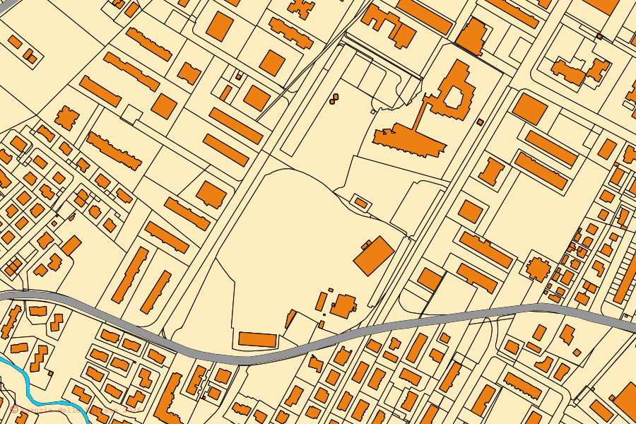 Cadastral map of the centre of Imola: parcels and buildings, Agenzia delle Entrate cartography