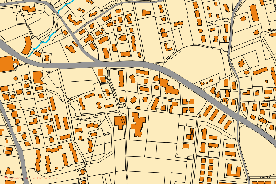 Cadastral map of the centre of Lazise: parcels and buildings, Agenzia delle Entrate cartography