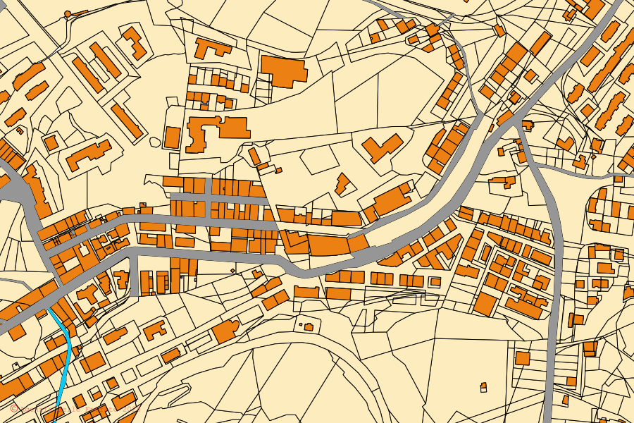 Cadastral map of the centre of Leonforte: parcels and buildings, Agenzia delle Entrate cartography