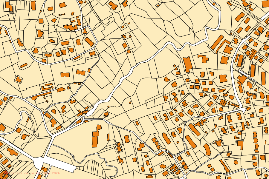 Cadastral map of the centre of Luino: parcels and buildings, Agenzia delle Entrate cartography