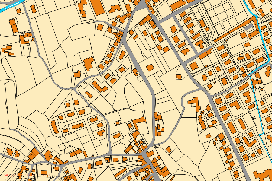 Cadastral map of the centre of Montecchia di Crosara: parcels and buildings, Agenzia delle Entrate cartography