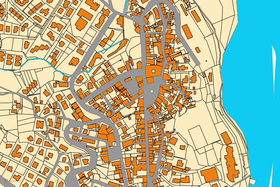 Cadastral map of the centre of Novafeltria: parcels and buildings, Agenzia delle Entrate cartography