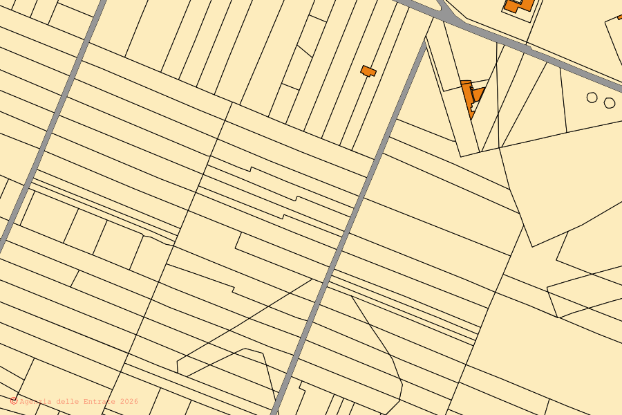 Cadastral map of the centre of Otranto: parcels and buildings, Agenzia delle Entrate cartography