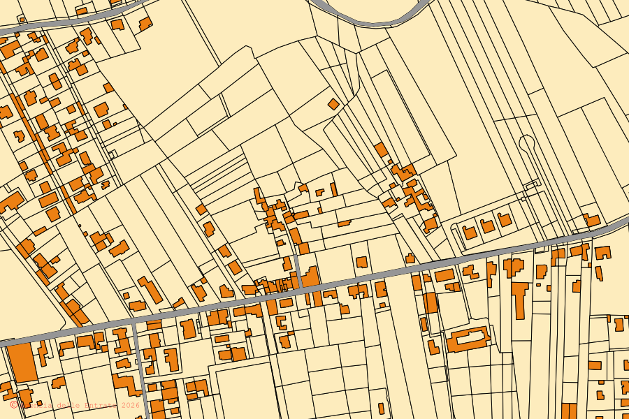 Cadastral map of the centre of Paceco: parcels and buildings, Agenzia delle Entrate cartography