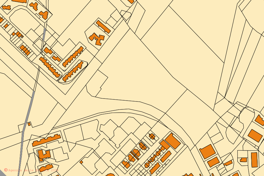 Cadastral map of the centre of Portoscuso: parcels and buildings, Agenzia delle Entrate cartography