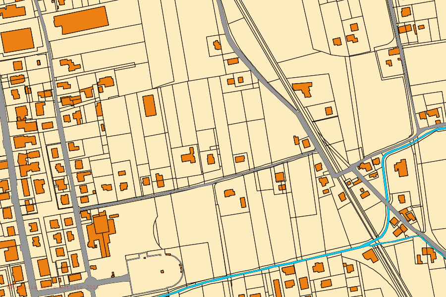 Cadastral map of the centre of Rosà: parcels and buildings, Agenzia delle Entrate cartography