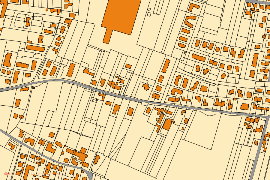 Cadastral map of the centre of San Bonifacio: parcels and buildings, Agenzia delle Entrate cartography