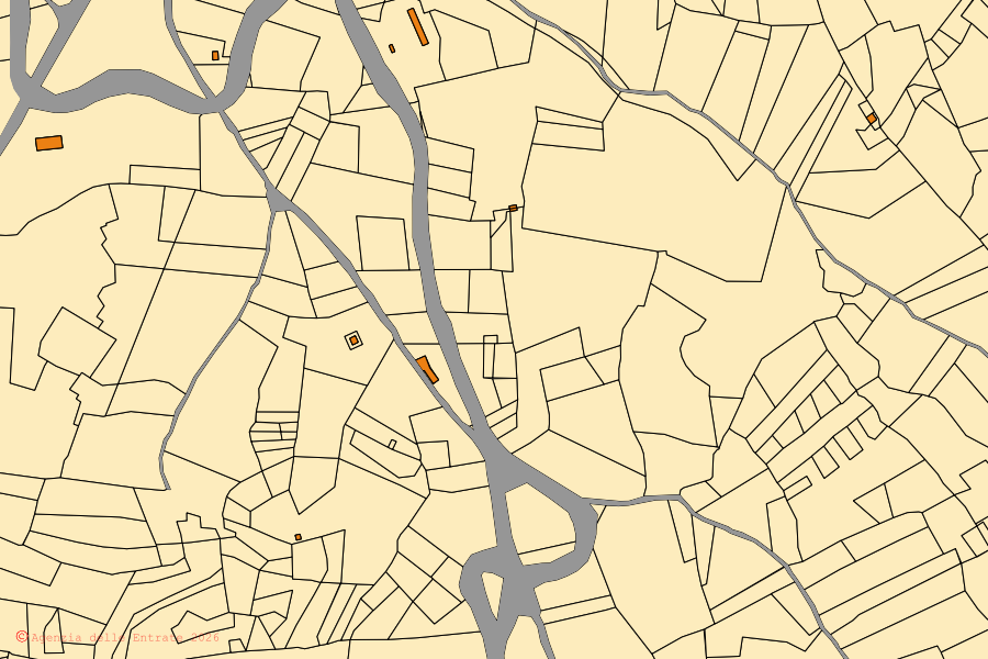 Cadastral map of the centre of San Marco la Catola: parcels and buildings, Agenzia delle Entrate cartography