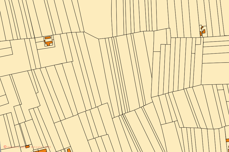 Cadastral map of the centre of Scalenghe: parcels and buildings, Agenzia delle Entrate cartography