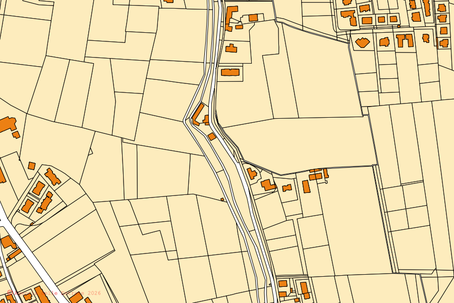 Cadastral map of the centre of Seriate: parcels and buildings, Agenzia delle Entrate cartography