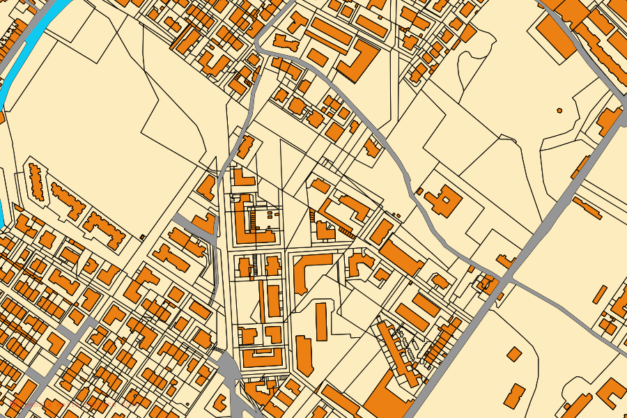 Cadastral map of the centre of Sesto Fiorentino: parcels and buildings, Agenzia delle Entrate cartography
