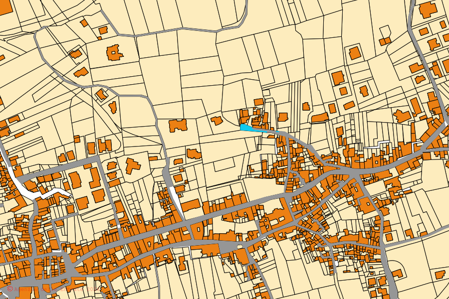 Cadastral map of the centre of Solopaca: parcels and buildings, Agenzia delle Entrate cartography