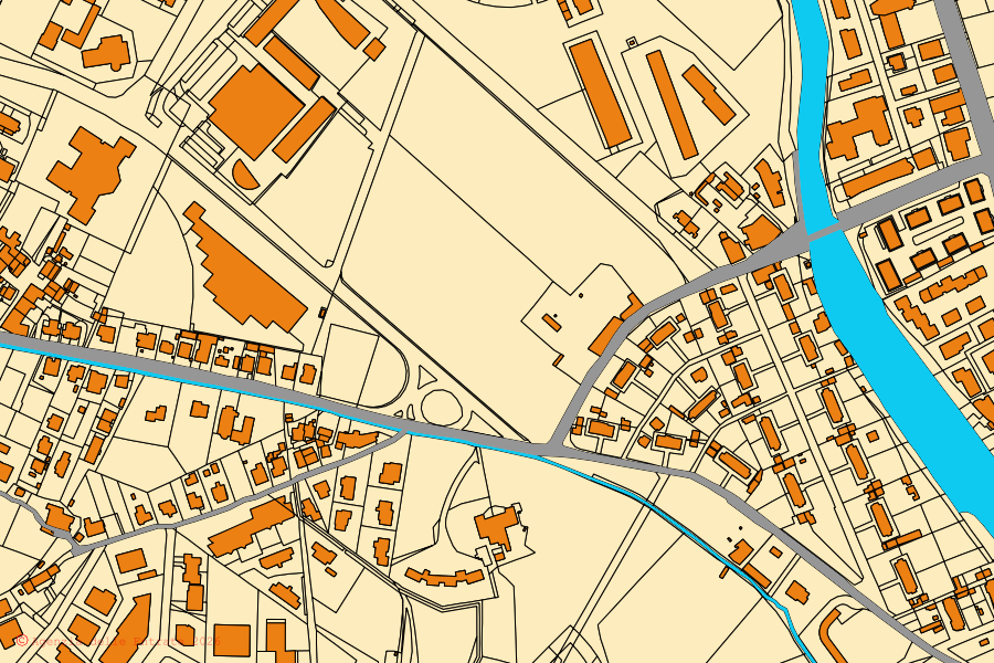 Cadastral map of the centre of Spoleto: parcels and buildings, Agenzia delle Entrate cartography