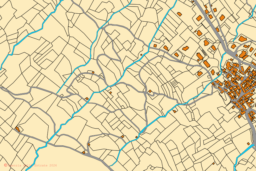 Cadastral map of the centre of Stresa: parcels and buildings, Agenzia delle Entrate cartography