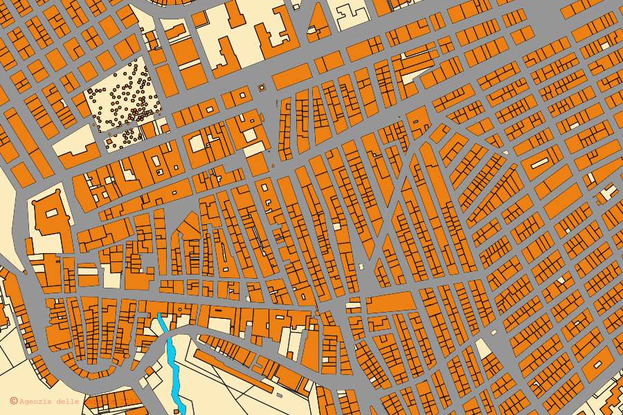 Cadastral map of the centre of Torremaggiore: parcels and buildings, Agenzia delle Entrate cartography