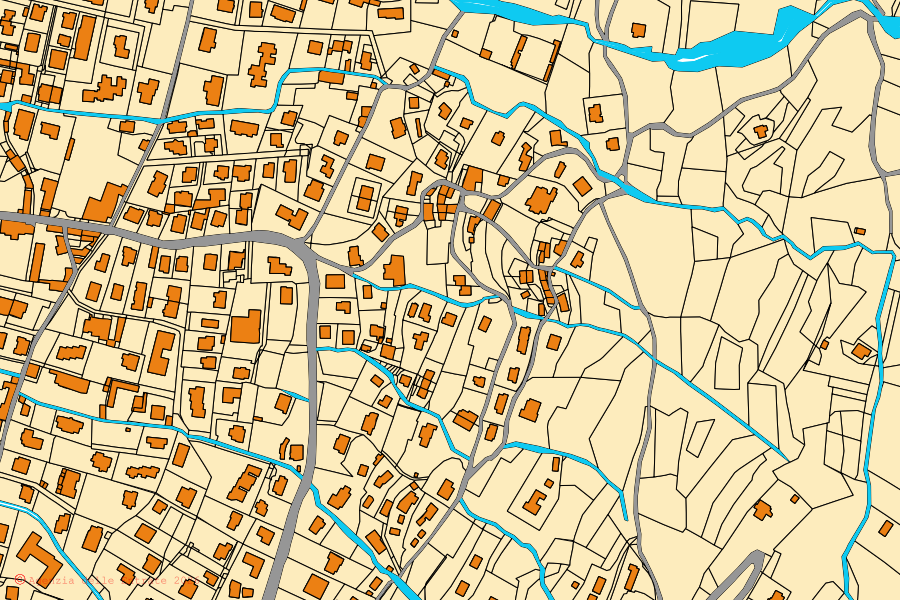 Cadastral map of the centre of Torri del Benaco: parcels and buildings, Agenzia delle Entrate cartography