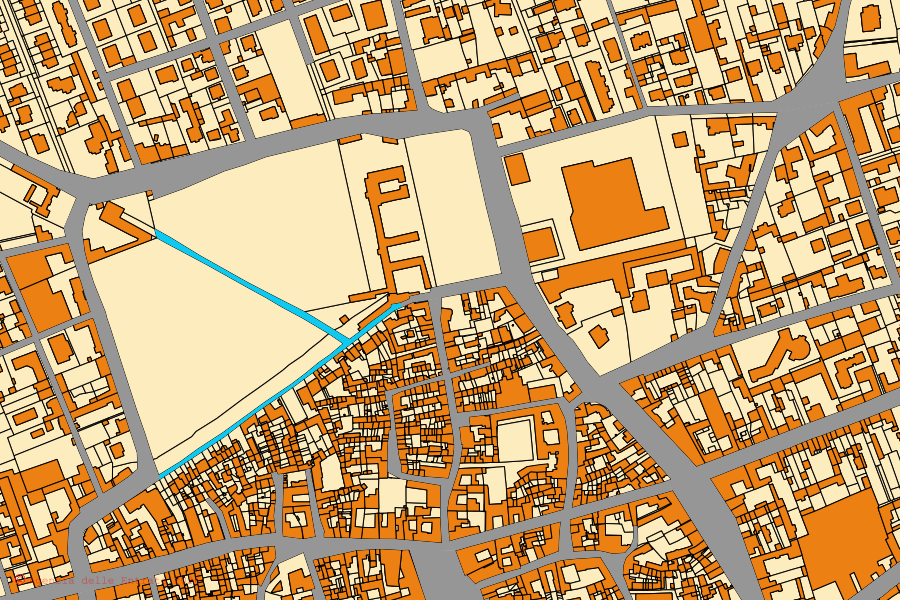 Cadastral map of the centre of Trecate: parcels and buildings, Agenzia delle Entrate cartography