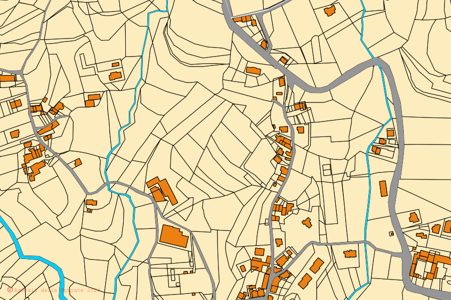 Cadastral map of the centre of Vestenanova: parcels and buildings, Agenzia delle Entrate cartography
