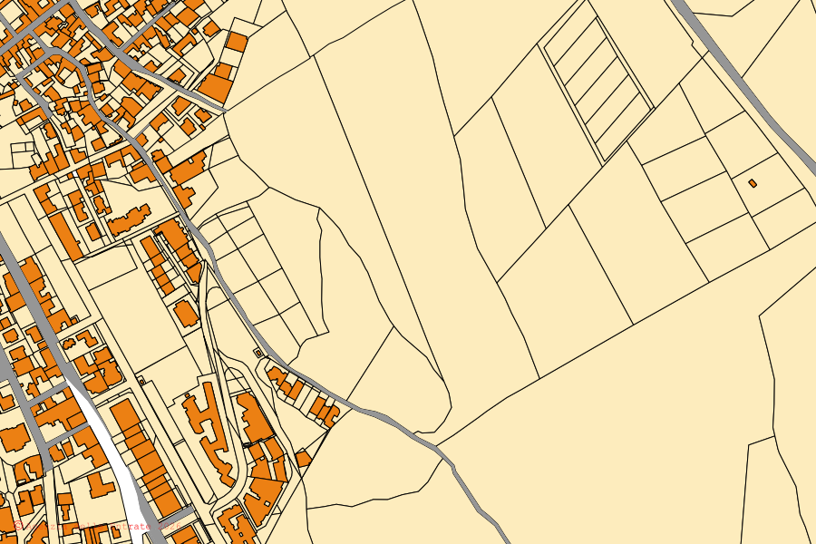 Cadastral map of the centre of Villasimius: parcels and buildings, Agenzia delle Entrate cartography