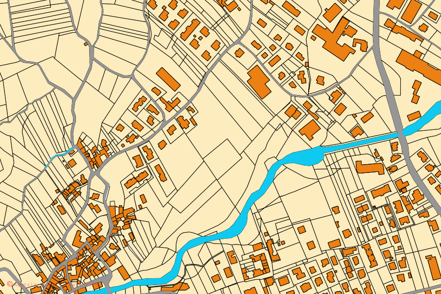 Mapa catastral del centro de Mesenzana: parcelas y edificios, cartografía de la Agenzia delle Entrate