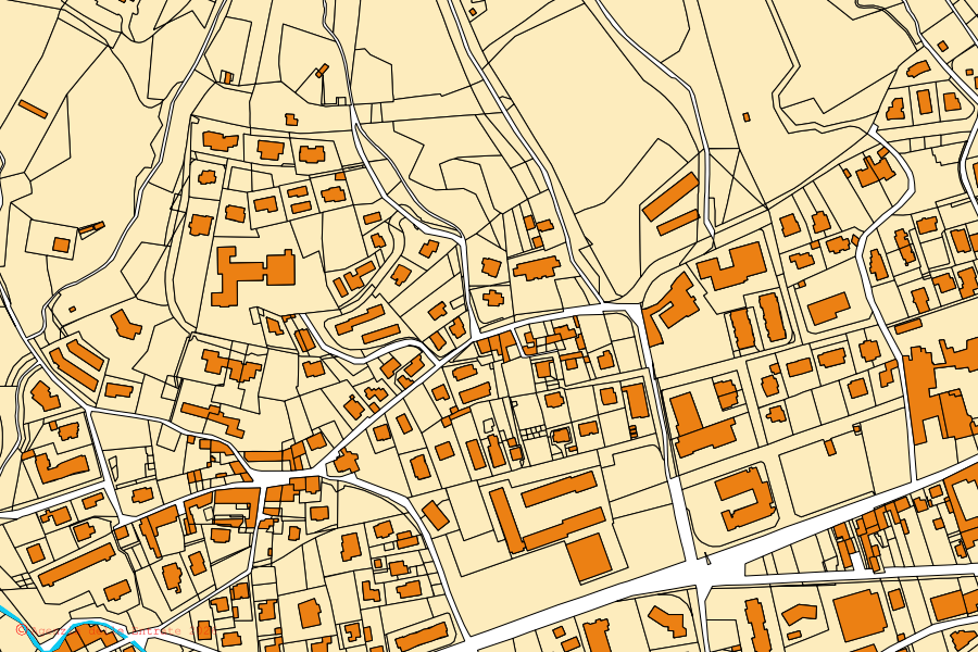 Mapa catastral del centro de Nembro: parcelas y edificios, cartografía de la Agenzia delle Entrate