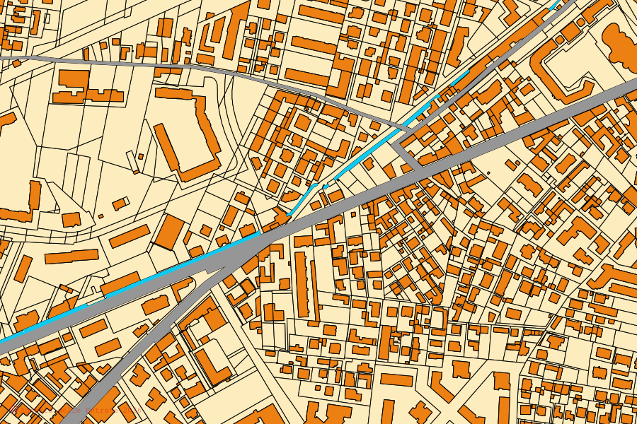 Mapa catastral del centro de Settimo Torinese: parcelas y edificios, cartografía de la Agenzia delle Entrate