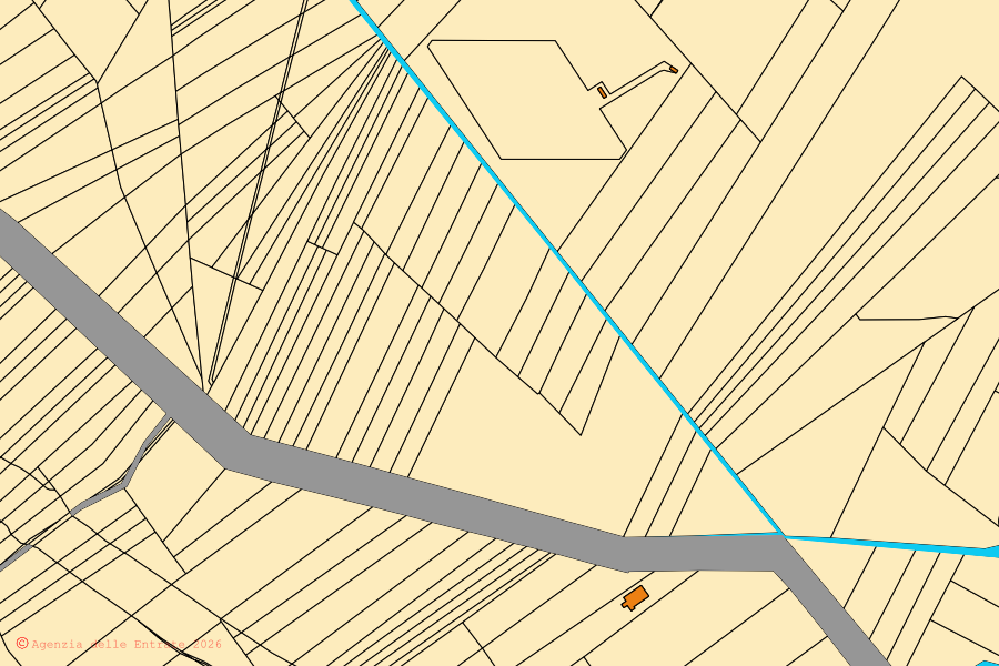 Plan cadastral du centre de Avigliano : parcelles et bâtiments, cartographie de l'Agenzia delle Entrate