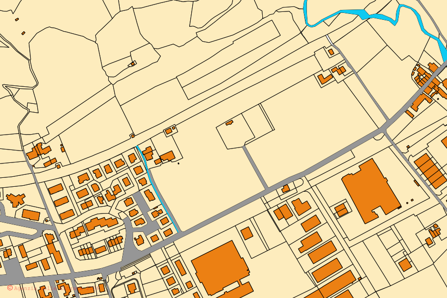 Plan cadastral du centre de Brisighella : parcelles et bâtiments, cartographie de l'Agenzia delle Entrate