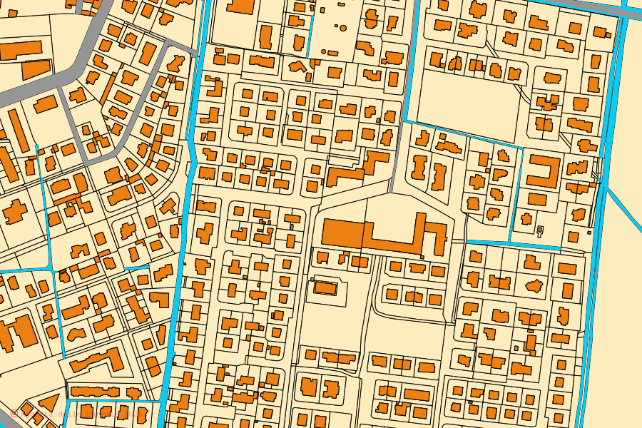 Plan cadastral du centre de Orzinuovi : parcelles et bâtiments, cartographie de l'Agenzia delle Entrate