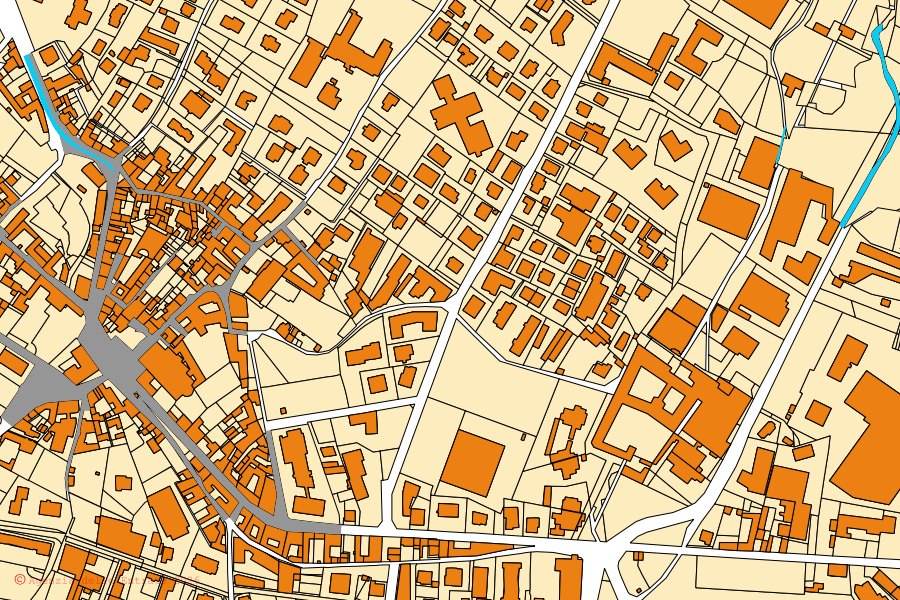 Plan cadastral du centre de Valmadrera : parcelles et bâtiments, cartographie de l'Agenzia delle Entrate
